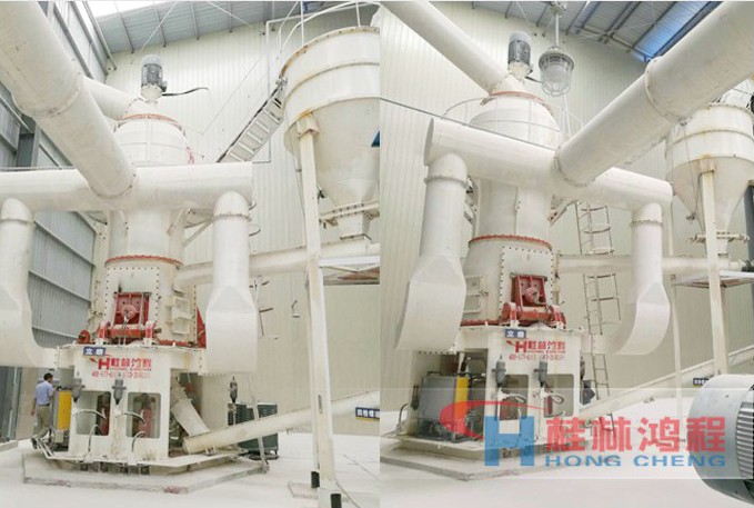 桂林鴻程氧化鈣超細立磨HLMX1100客戶現場圖